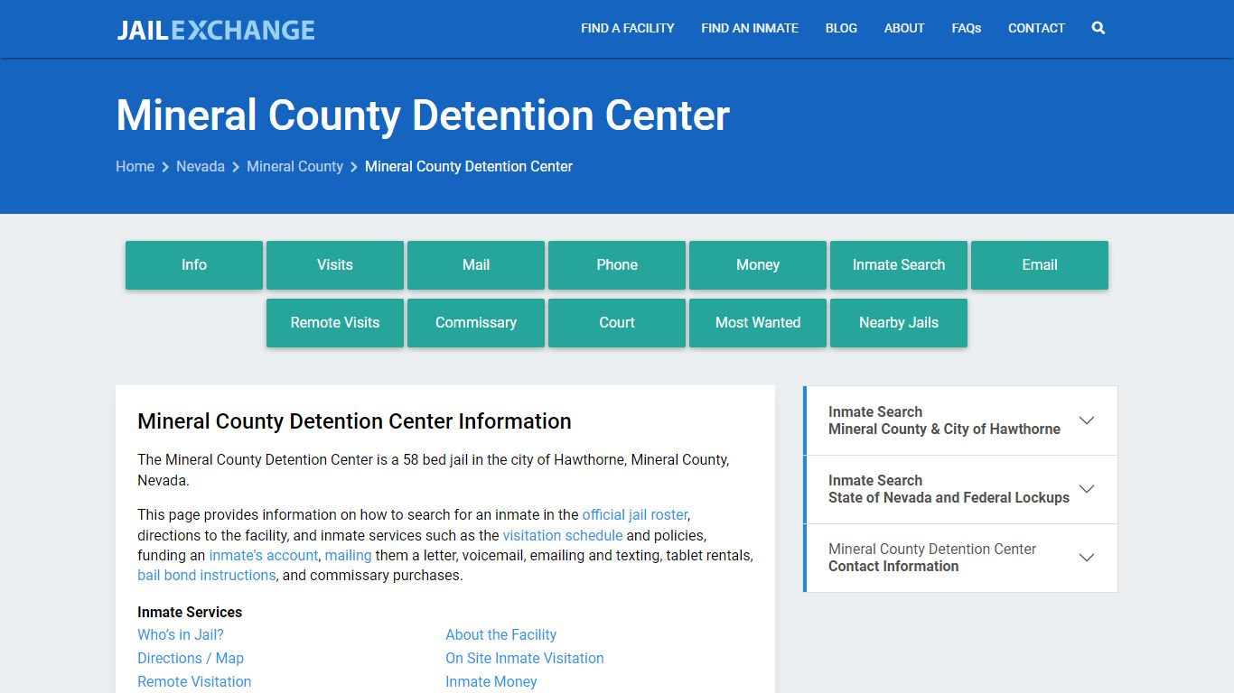 Mineral County Detention Center - Jail Exchange